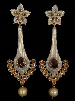 Reverse Ad Earrings With Meenakari Work